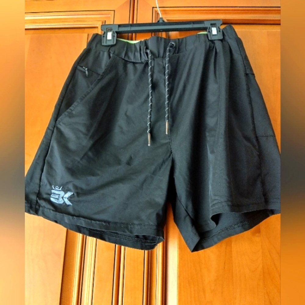 Black Athletic Shorts with Logo